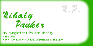 mihaly pauker business card